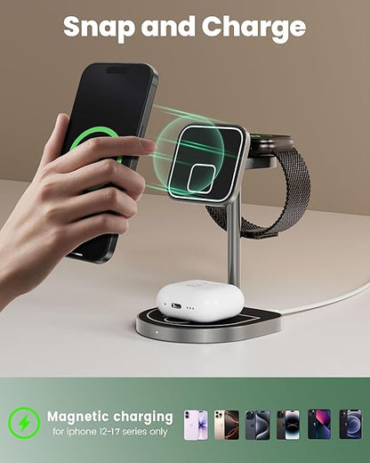 Magnetic 3-in-1 Wireless Charging Stand