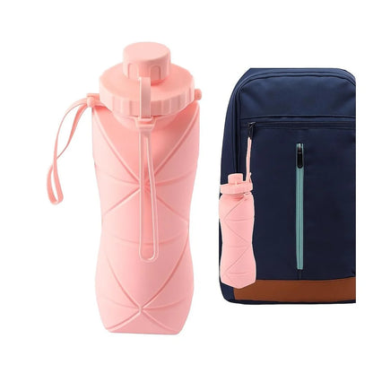 FOLDABLE SILICONE WATER BOTTLE Collapsible · 600ml · Food-Grade Silicone Bottle