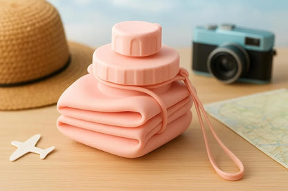 FOLDABLE SILICONE WATER BOTTLE Collapsible · 600ml · Food-Grade Silicone Bottle